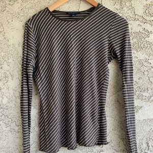 Banana Republic Asymmetrical Stripe Long Sleeve